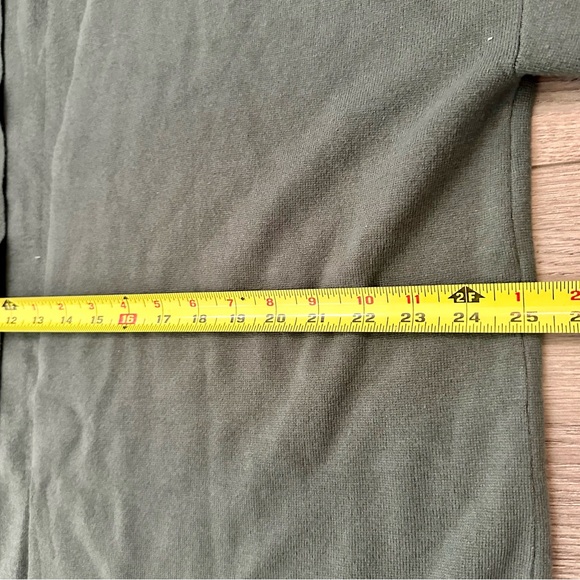 NWOT! Express Cozy Fall Winter Hunter Green Long Open Cardigan in Size Large - Picture 5 of 9